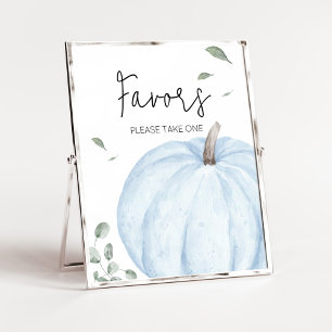 Poster Favoritos do Chá de fraldas de Abóbora Minimalista