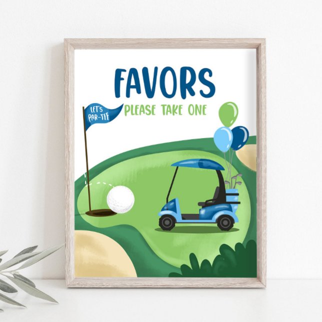 Poster Favoritos Obrigado Golf Par-Tee Boy Birthday (Criador carregado)