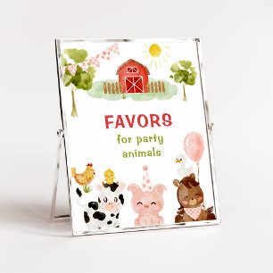 Poster Favoritos para animais de festa animais da fazenda