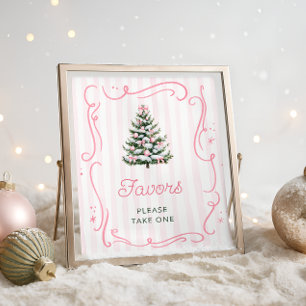 Poster Favoritos para Chá de Bebê da Árvore de Natal com