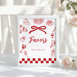 Poster Favors That's Amore Italian theme bridal shower