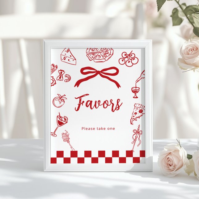Poster Favors That's Amore Italian theme bridal shower (Criador carregado)
