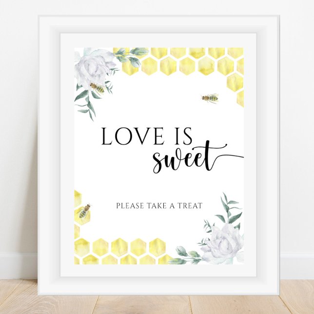Poster Favos de mel - O amor é doce, aproveite um present (Criador carregado)