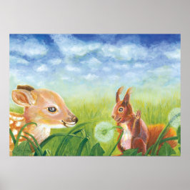 Poster Fawn e Esquilo