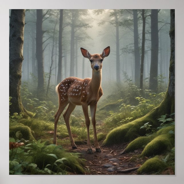 Poster Fawn na Floresta (Frente)