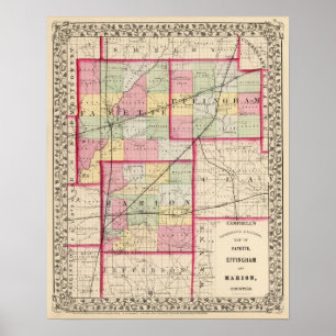 Pôster Fayette, Effingham, Marion, condados