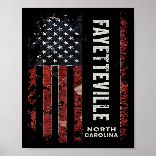 Poster Fayetteville Carolina do Norte (Frente)