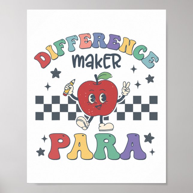 Poster Fazedor de Diferença Para Professor Paraprofission (Frente)