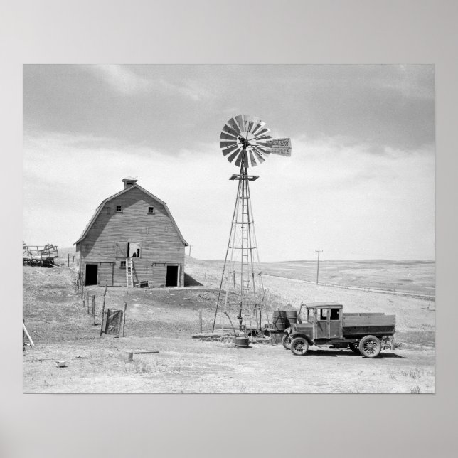 Pôster Fazenda Abandonada, 1936. Foto Antiga (Frente)