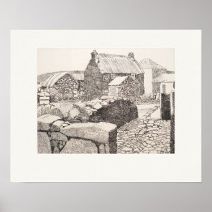 Poster Fazenda Boleigh Cornwall Eleanor Hughes Reimpressã