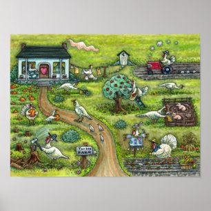 POSTER FAZENDA DA TURQUIA, PAÍS HUMOSO QUE AGRADECE AVES