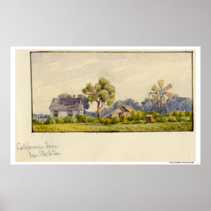 Poster Fazenda de Califórnia, perto de Stockton