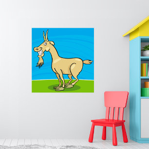 Poster Fazenda de Cartoon de Capim Sorridente