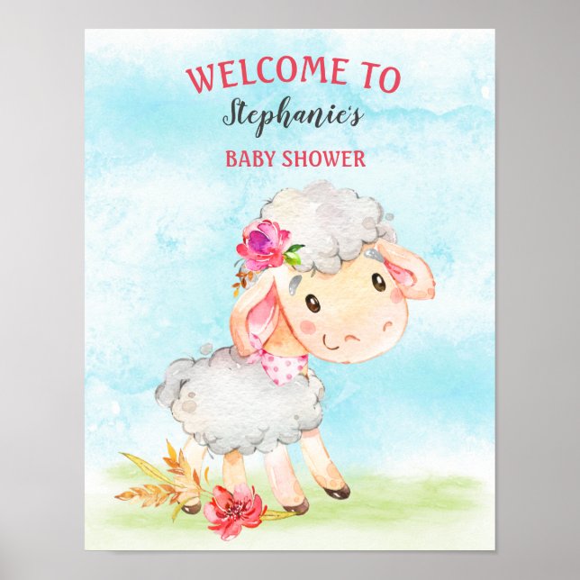 Poster Fazenda de Chá de fraldas de Garota de Água (Frente)