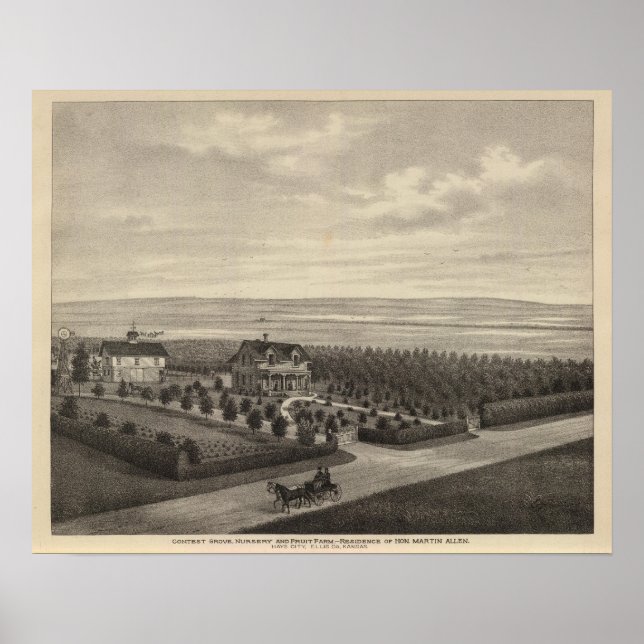 Poster Fazenda de Grove, Hays City, Kansas (Frente)