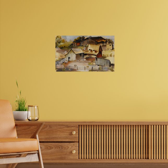 Poster Fazenda de Iowa Ruth Ziegler - Arte Americana russ (Sala de Estar 2)