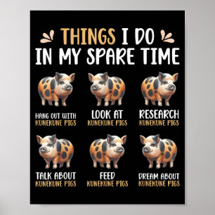Poster Fazenda de Porcos Kunekune Thing Spare Time