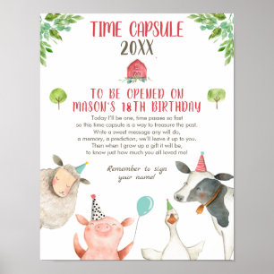 Poster Fazenda do Capsula do Tempo Livro de Visitas do An