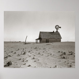 Pôster Fazenda Dust Bowl, 1938. Foto Antiga
