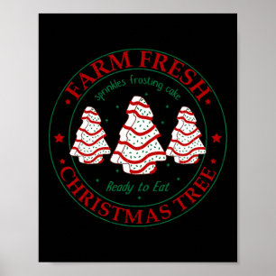 Poster Fazenda Fresca de Árvore de Natal Família Xmas Pa
