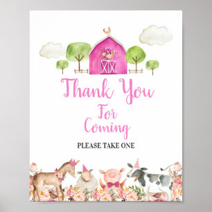 Poster Fazenda House Animal Barnyard Obrigado por vir