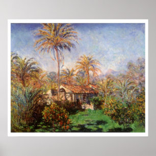 Poster Fazenda pequena do país em Bordighera por Claude