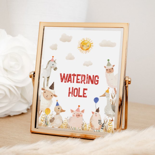 Poster Fazenda Presente Sinal de Aniversário (Criador carregado)