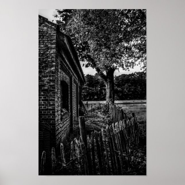 Poster Fazenda Preta e Branca Esquecida (Frente)