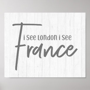 Poster Fazenda Rústica Eu Vejo Londres Eu Vejo França Mad