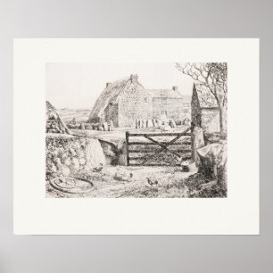 Poster Fazenda St Buryan Cornwall Eleanor Hughes Reimpres