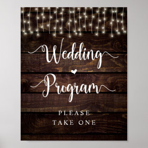 Poster Fazenda String Lights, Dark Wood, Programa de Casa