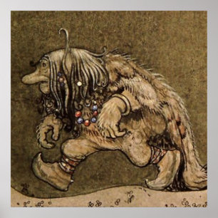 Poster "Fazenda Troll" pelo artista sueco John Bauer