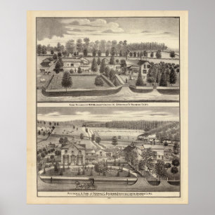 Pôster Fazendas e residências de WR Blodgett e GC Daubner