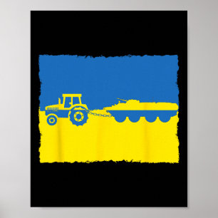 Poster Fazendeiro da Ucrânia Roubando um Tanque Russo com