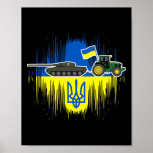 Poster Fazendeiro ucraniano engraçado rouba tanque da ban