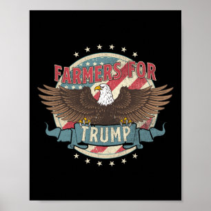 Poster Fazendeiros Patriotas Do Orgulho Dos Eua Para Trum