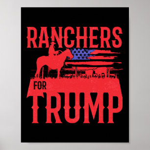 Poster Fazendeiros Pelo Trump Conservador Suporte Republi