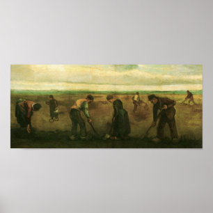 Pôster Fazendeiros Plantando Batatas Van Gogh Belas Artes