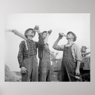 Pôster Fazendeiros que bebem Cerveja, 1941. Foto do
