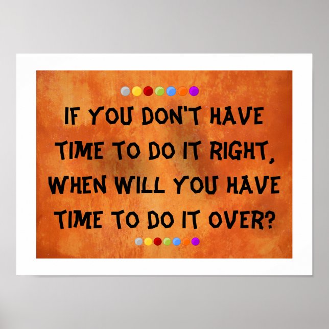 PÔSTER FAZENDO ISSO CERTO! (Frente)