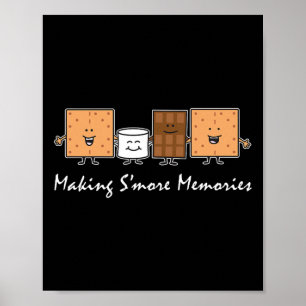 Poster Fazendo Memórias de Smore Camping Fogueira Smores