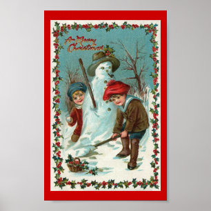 Poster Fazendo um boneco de neve