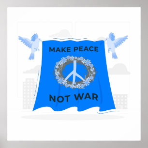 Poster Fazer a paz não guerra