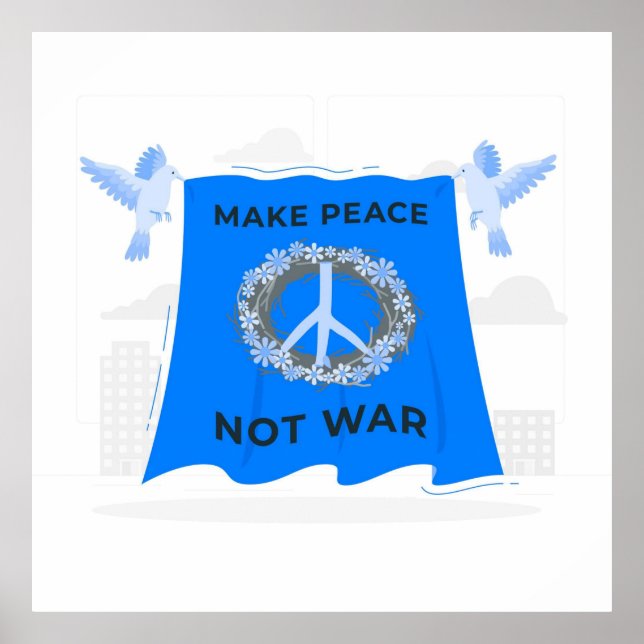 Poster Fazer a paz não guerra (Frente)