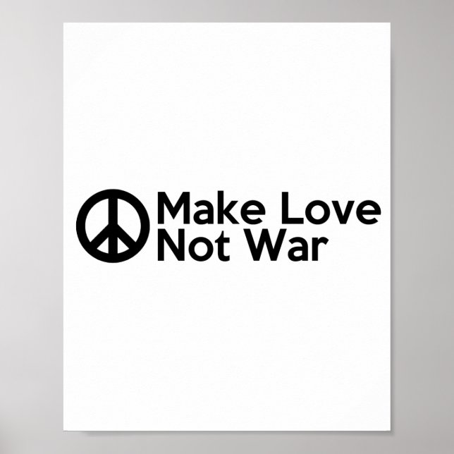 Poster Fazer Amor Não Guerra (Frente)