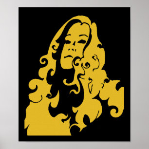 Poster Fazer Amor Não Guerra, Hippie Girl