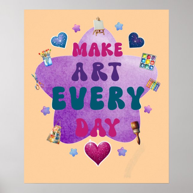 Poster Fazer Arte Todos Os Dias (Frente)