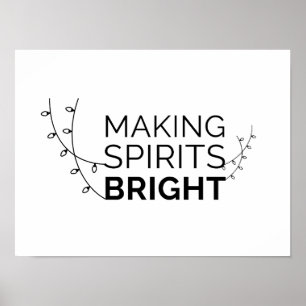 Poster Fazer Espirita Brilhante - Tipografia de Férias Mo