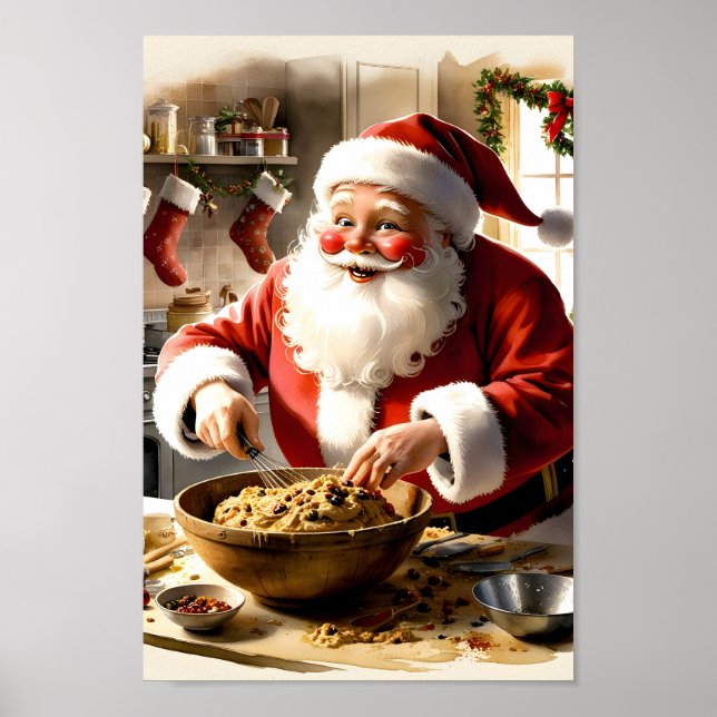 Poster Fazer Fruta Bagaço de papai noel Arte de cozinha d (Frente)