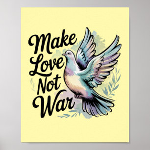 Poster Fazer o amor não a paz da guerra